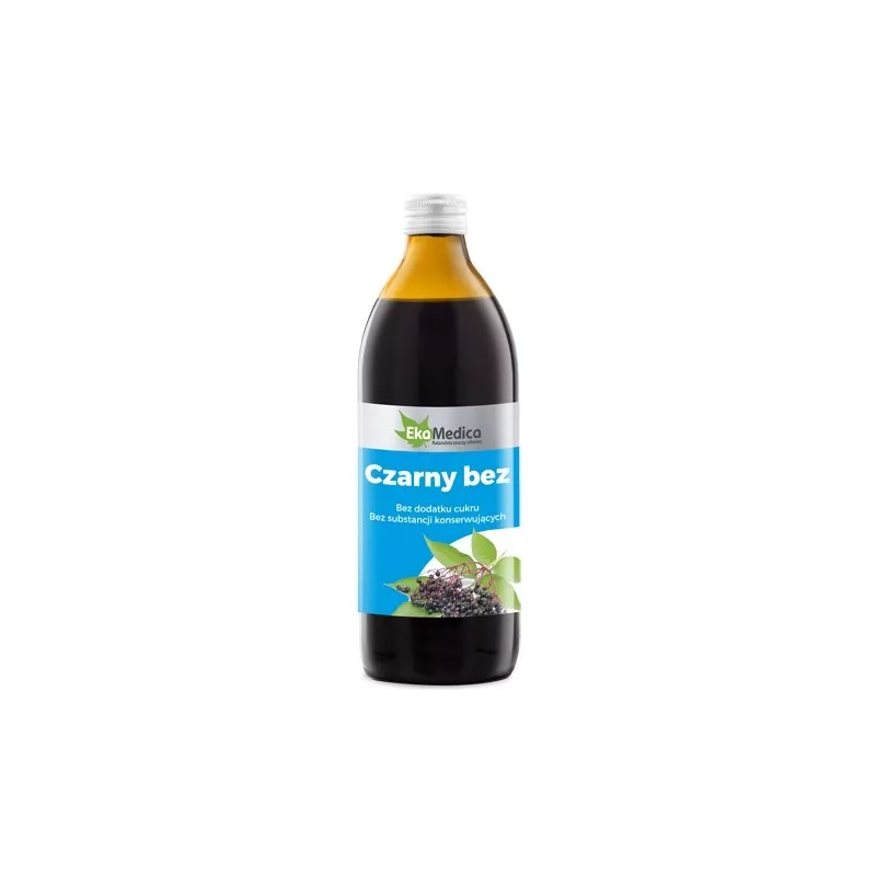 EKAMEDICA SOK Z CZARNEGO BZU 100% 500ML