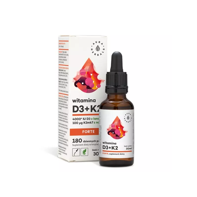 AURA HERBALS WITAMINA D3 4000IU + K2 100MCG 30ML AURA HERBALS WITAMINA D3 4000IU + K2 100MCG 30ML