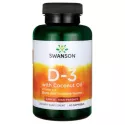 Swanson Witamina D3 2000IU z olejem kokosowym 60