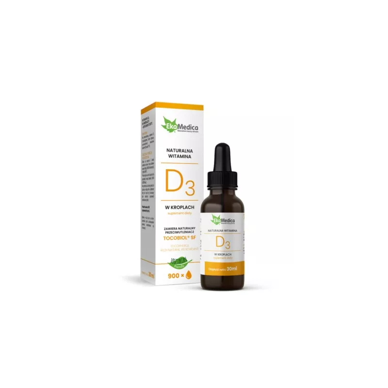 Ekamedica Witamina D3 krople 30ml Ekamedica Witamina D3 krople 30ml