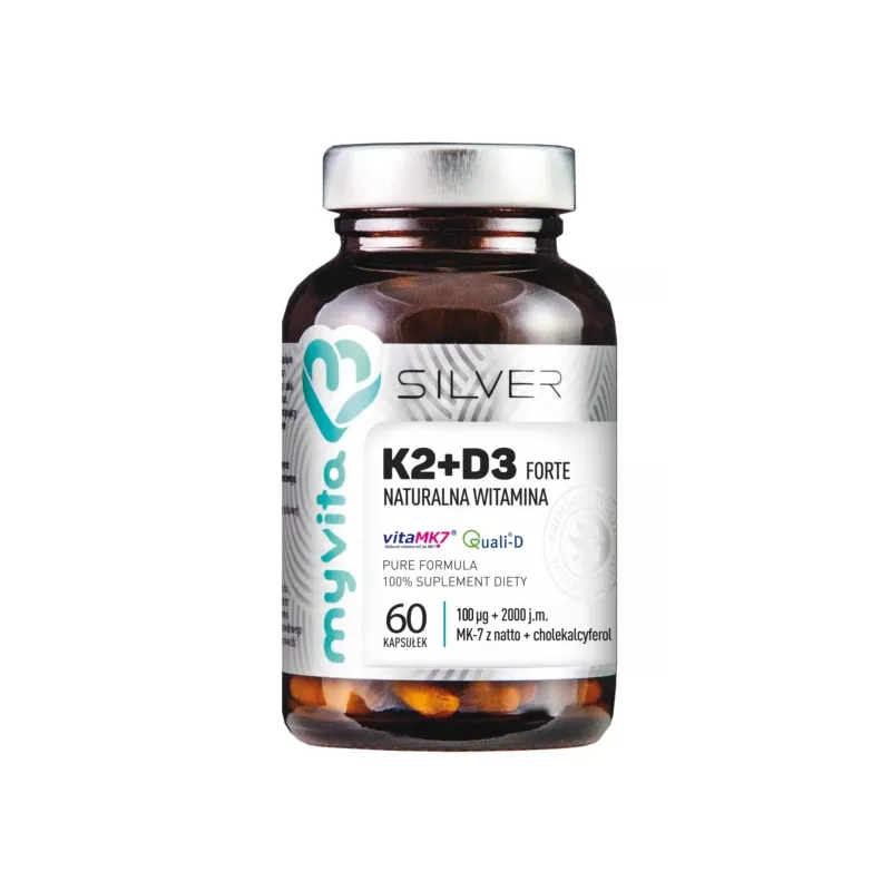 Myvita Silver Witamina K2+D3 Forte 100Mcg 60 Kaps.