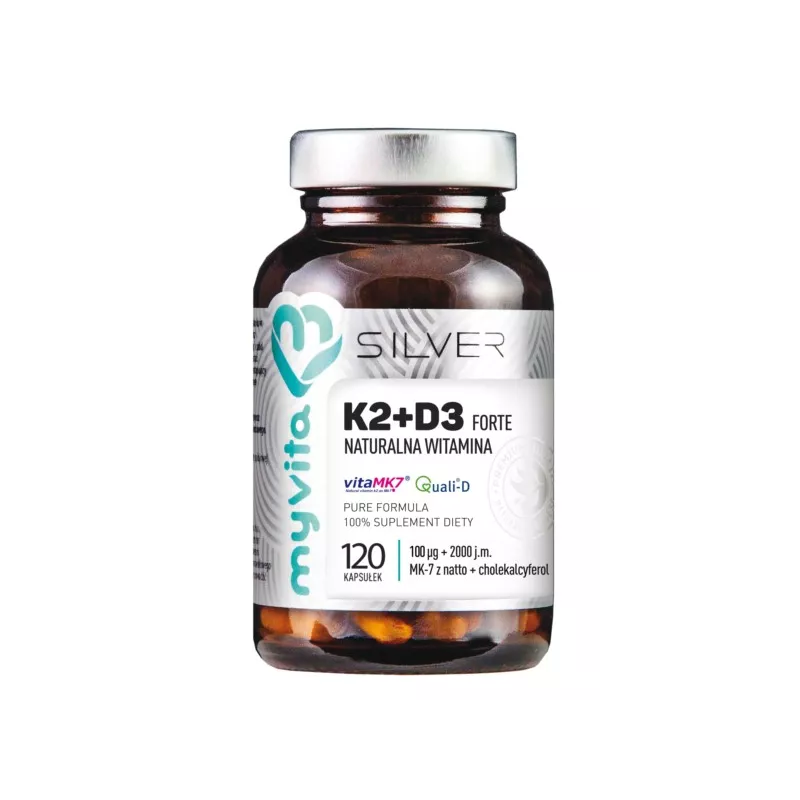Myvita Silver Witamina K2+D3 Forte 100Mcg 120 Kaps