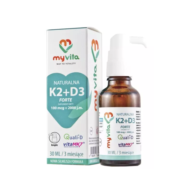 Myvita Witamina K2+D3 Naturalna Krople 30 Ml