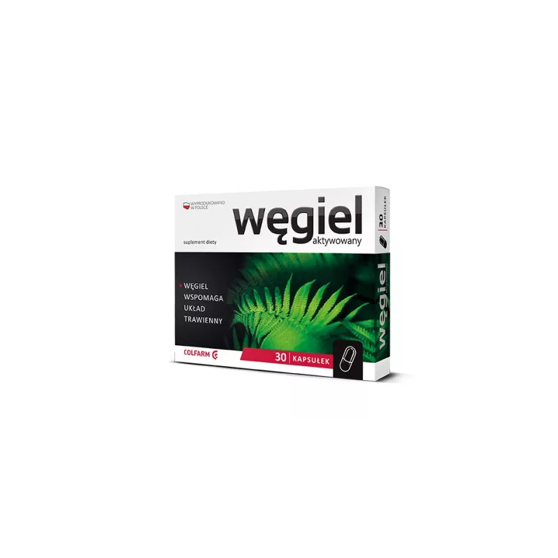 Colfarm Węgiel Aktywowany 30 Kaps. Colfarm Węgiel Aktywowany 30 Kaps.