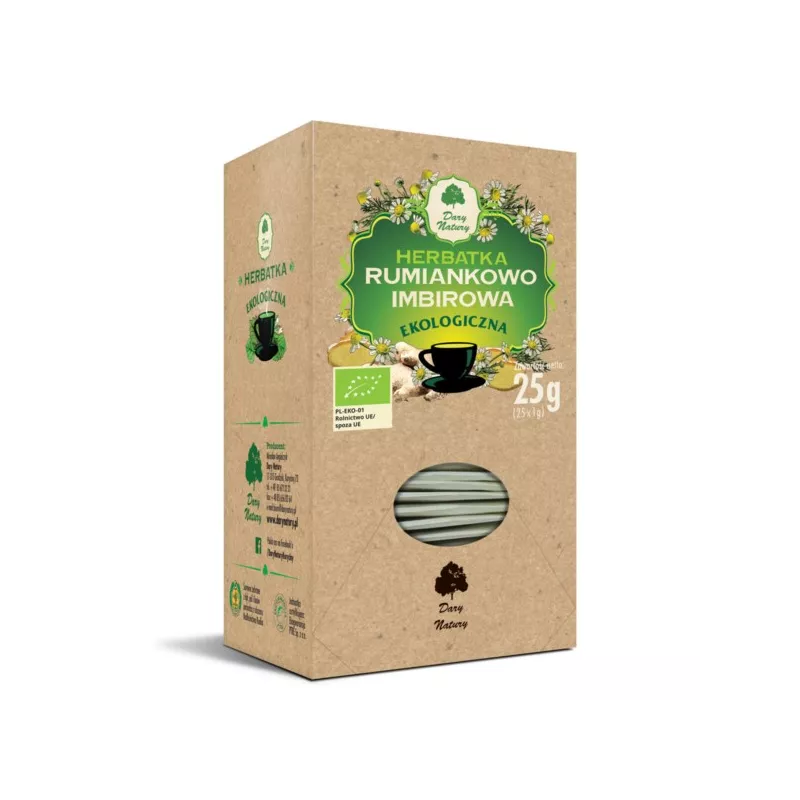 Dary Natury Herbatka Rumiankowo-imbirowa EKO 25x1g Dary Natury Herbatka Rumiankowo-imbirowa EKO 25x1g