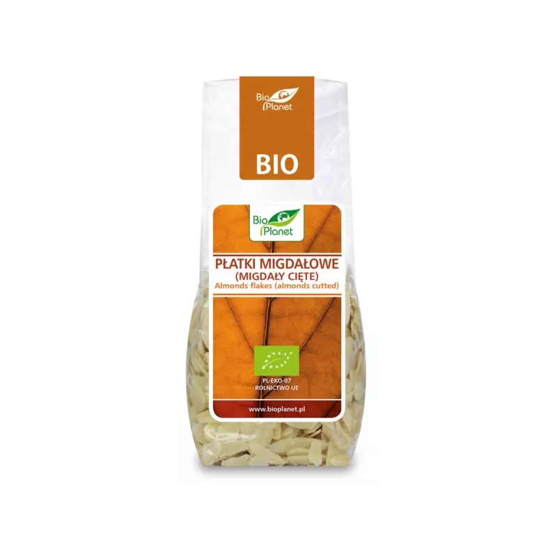BIO PLANET Płatki migdałowe(migdały cięte)BIO 100G