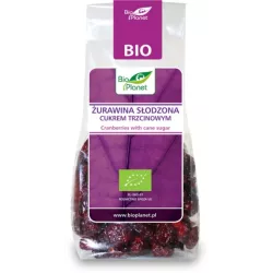 BIO PLANET Żurawina sł. cukrem trzcinowym BIO 100g BIO PLANET Żurawina sł. cukrem trzcinowym BIO 100g