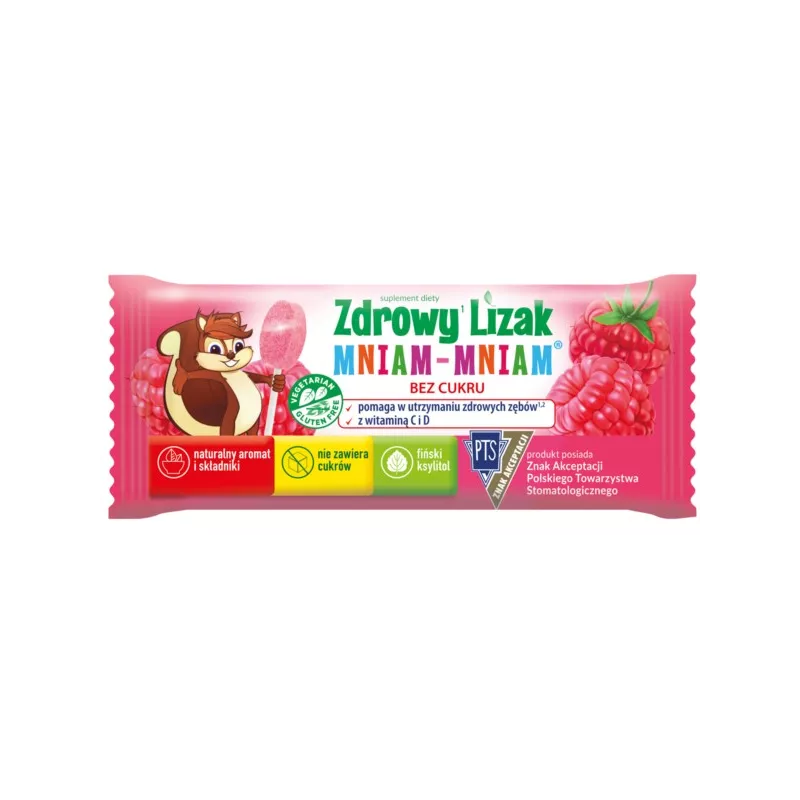 Zdrowy Lizak Mniam Mniam 6G Malina