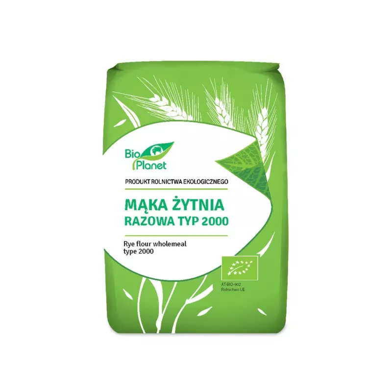 BIO PLANET Mąka żytnia razowa typ 2000 BIO 1kg
