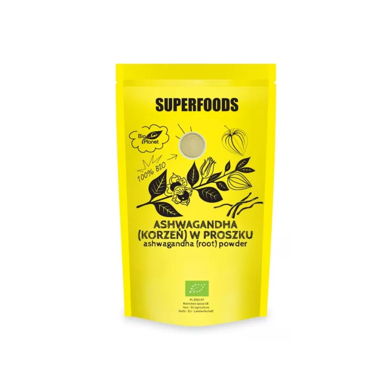 SUPERFOODS Ashwagandha w proszku 150g BIO PLANET