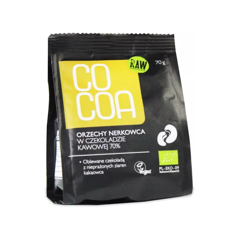 Cocoa Orzechy Nerkowca w surowej czeko BIO 70g Cocoa Orzechy Nerkowca w surowej czeko BIO 70g