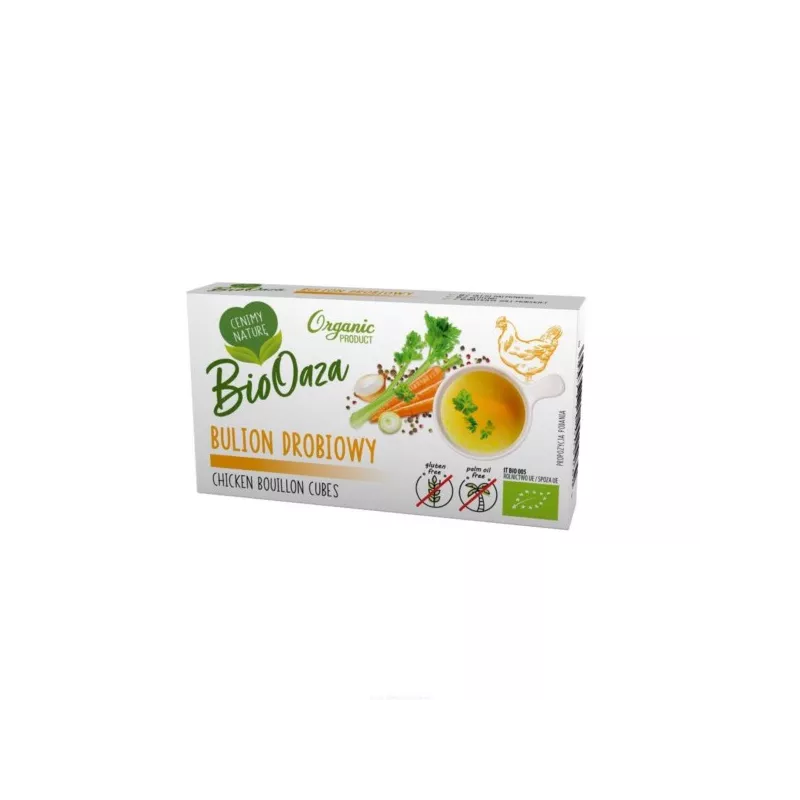 BioOaza Bulion drobiowy, Kostka rosołowa 66g BIO