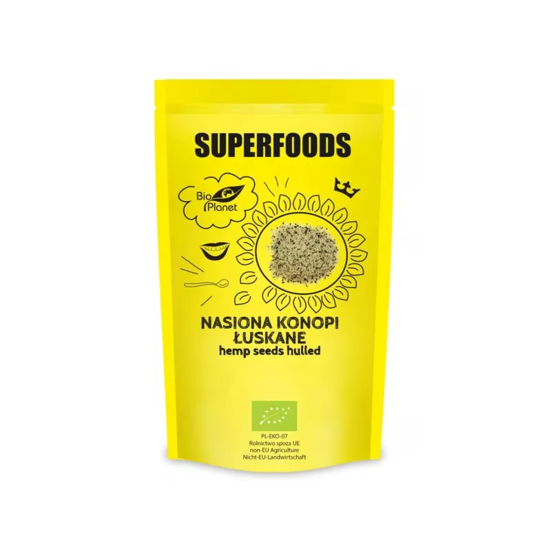 SUPERFOODS Konopia łuskana BIO 200g BIO PLANET