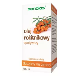 Sanbios Olej Rokitnikowy tłoczony na zimno 100ml Sanbios Olej Rokitnikowy tłoczony na zimno 100ml