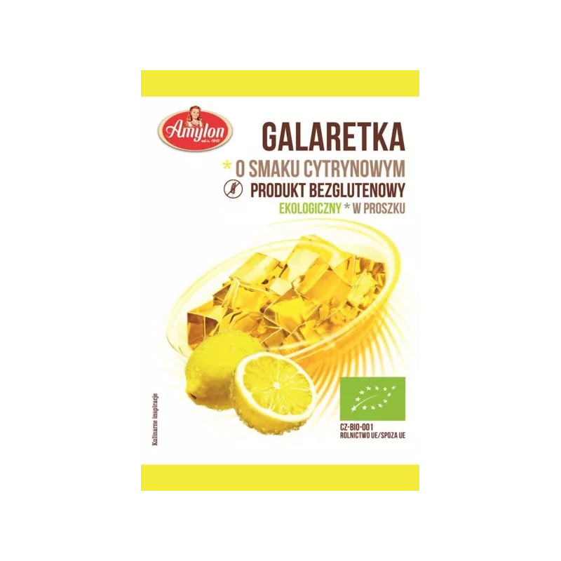 AMYLON Galaretka O Smaku Cytrynowym BIO 40 g AMYLON Galaretka O Smaku Cytrynowym BIO 40 g
