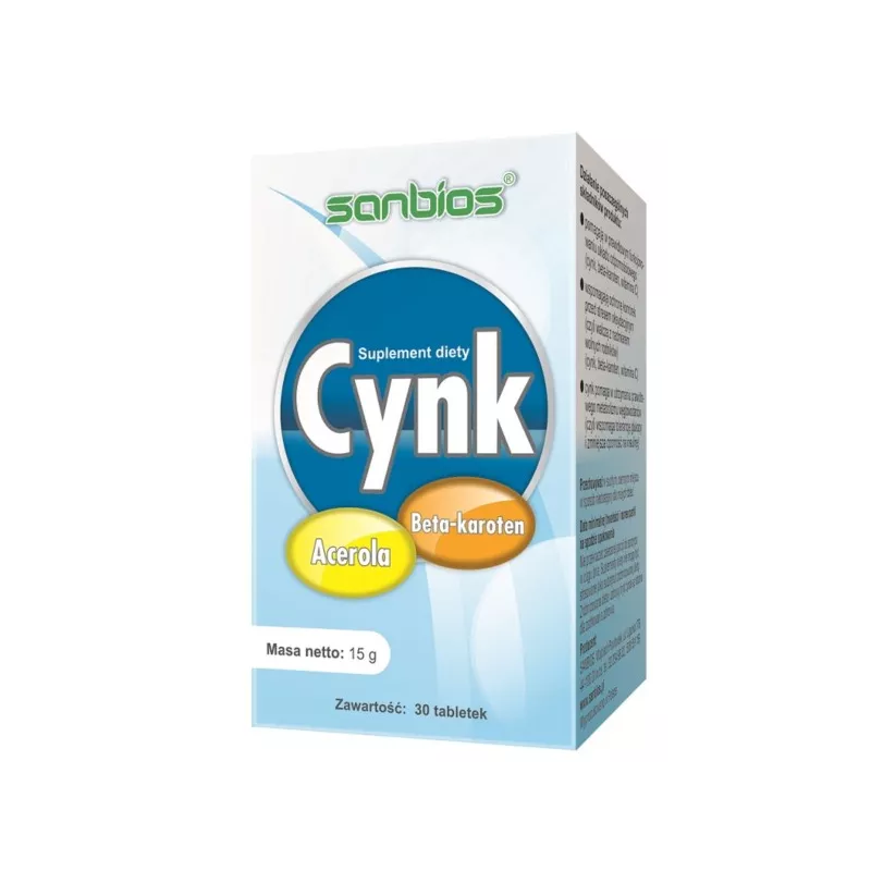 Sanbios Cynk 30 tabletek Sanbios Cynk 30 tabletek