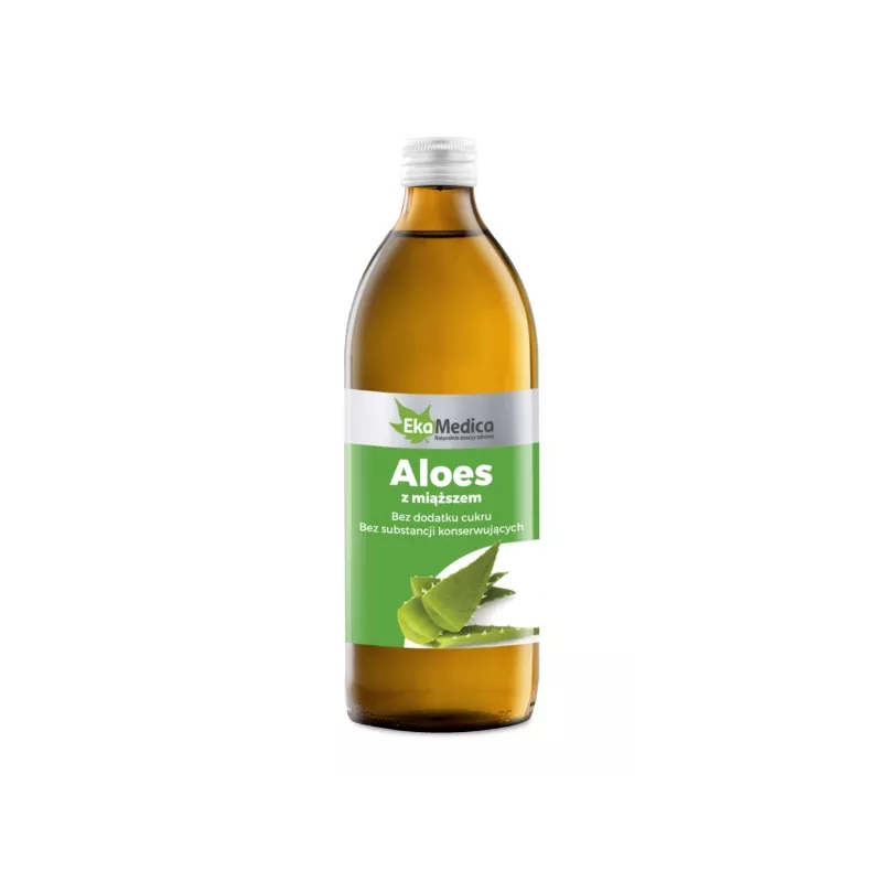 Ekamedica Aloes z miąższem 0,5L Sok 100%