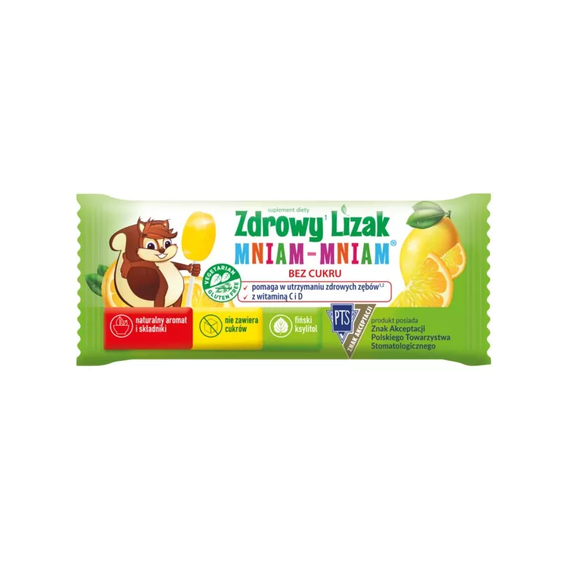 Zdrowy Lizak Mniam Mnaim 6G Cytryna Zdrowy Lizak Mniam Mnaim 6G Cytryna