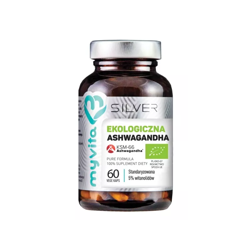 Myvita Silver Ashwagandha Bio KSM-66 100% 60 kap Myvita Silver Ashwagandha Bio KSM-66 100% 60 kap
