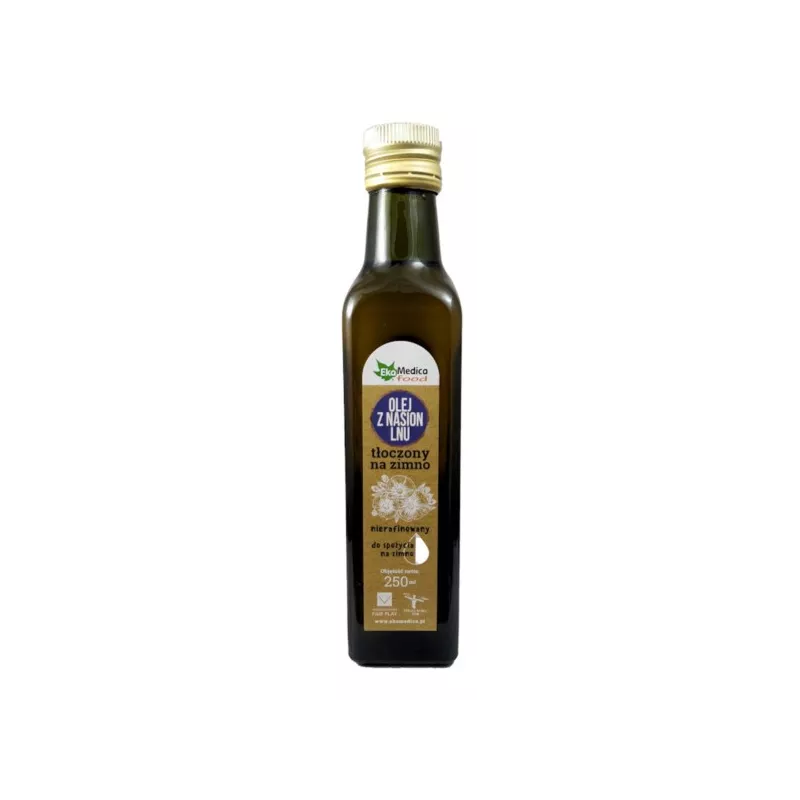 Ekamedica Olej Lniany z witaminą E 250ml Ekamedica Olej Lniany z witaminą E 250ml