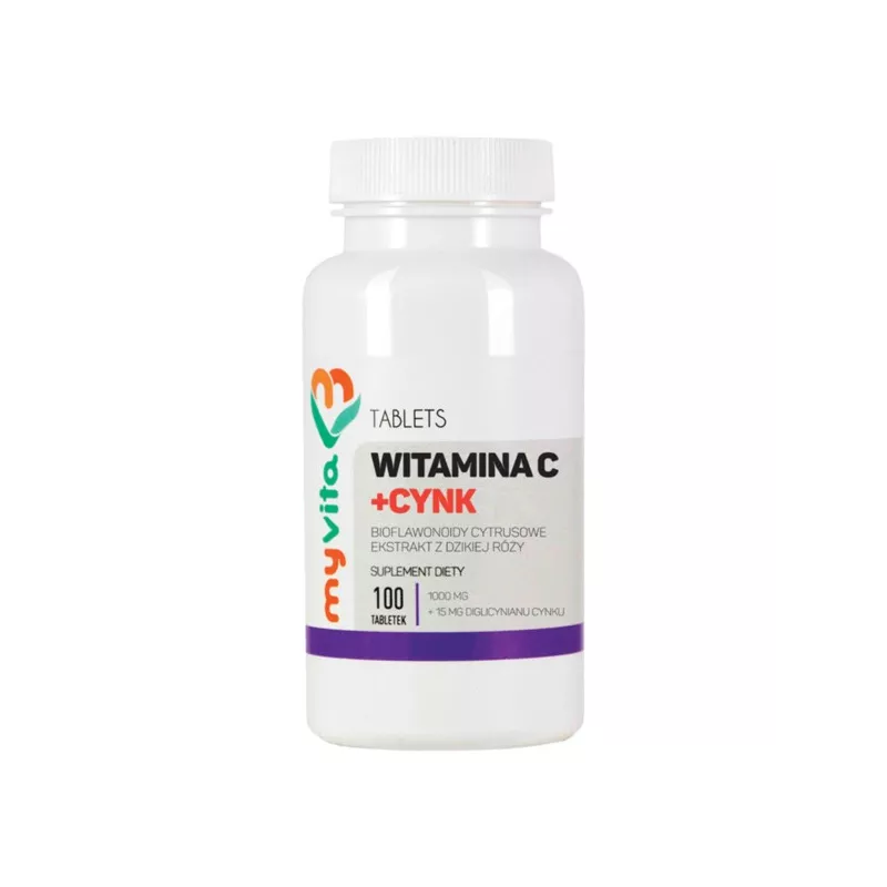 Myvita Witamina C + Cynk chelat 100 tab