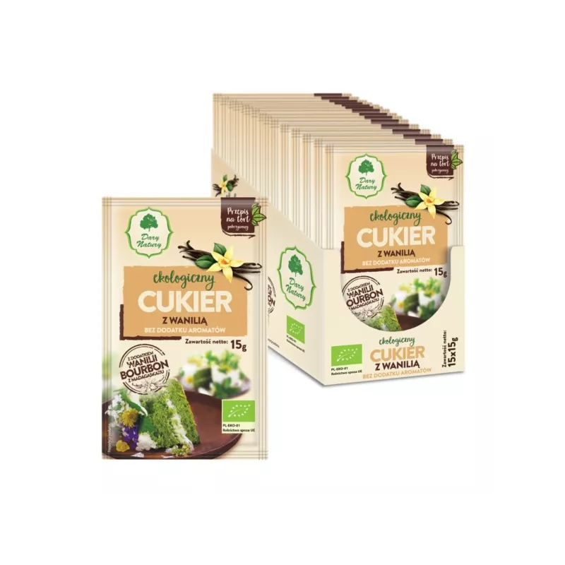 Dary Natury Cukier z Wanilią Bourbon Eko 150G Dary Natury Cukier z Wanilią Bourbon Eko 150G