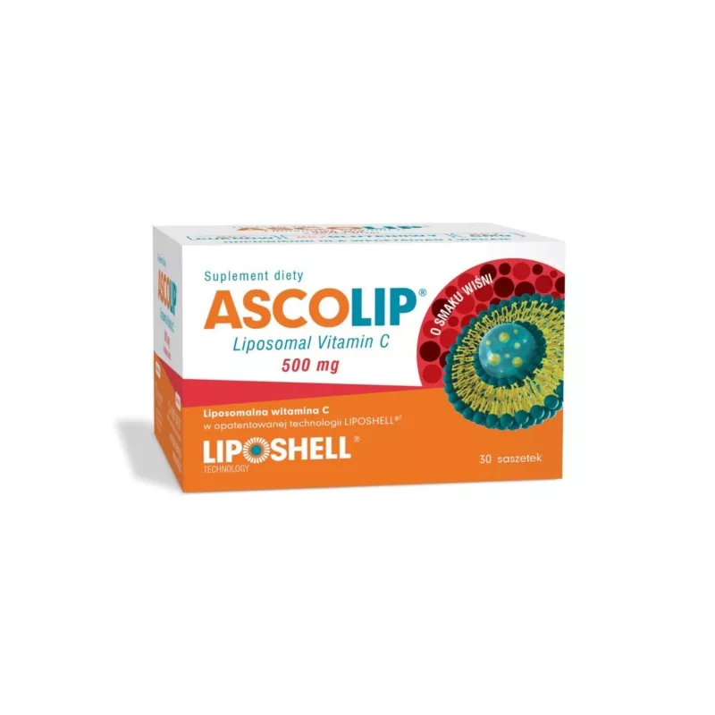 Ascolip Liposomalna Witamina C 500mg Wiśnia 30sa Ascolip Liposomalna Witamina C 500mg Wiśnia 30sa
