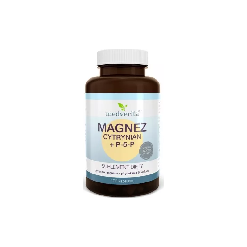 Medverita Magnez Cytrynian P 5 P100 kapsułek Medverita Magnez Cytrynian P 5 P100 kapsułek