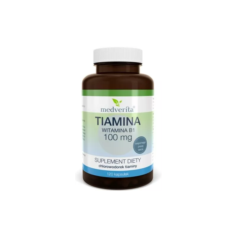 Medverita Tiamina (wit.B1) 100 mg 120 kapsułek Medverita Tiamina (wit.B1) 100 mg 120 kapsułek